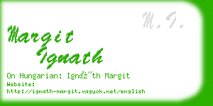 margit ignath business card